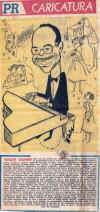 Matéria e caricatura na "Gazeta Esportiva" de São Paulo (1960)
