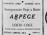 Anúncio de jornal, divulgando a inauguração da Arpège.