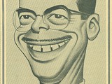 Caricatura que o desenhista Mendez fez de Waldir Calmon para a revista Radiolândia de 8 de agosto de 1959 (página 19)