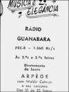Nota sobre a boate Arpège e a radio Guanabara