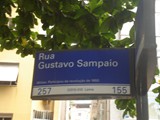 Placa da rua Gustavo Sampaio